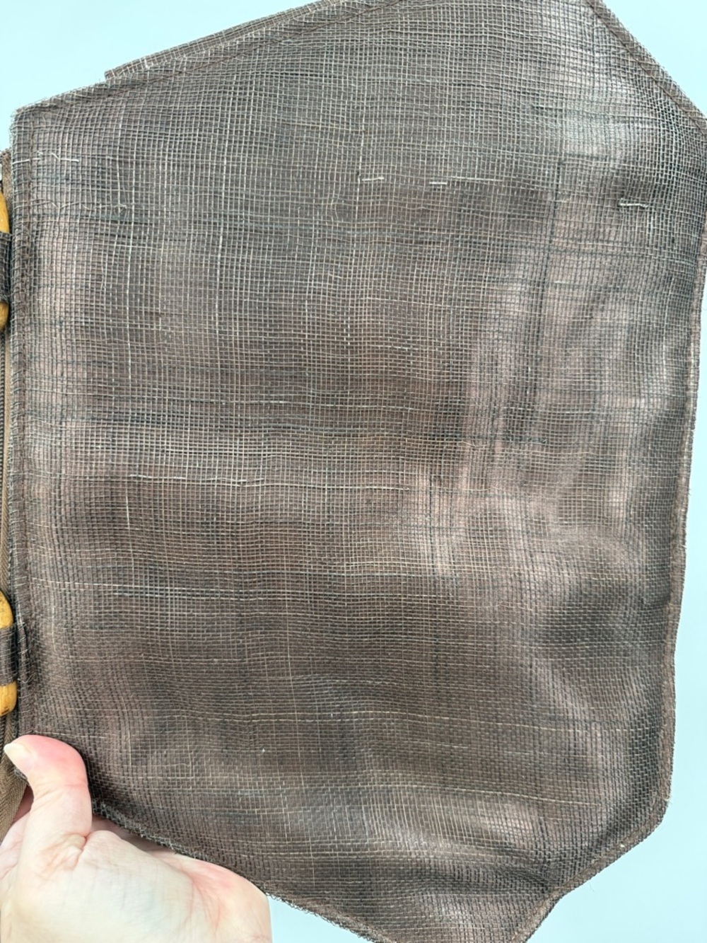 Vintage Bellini Wood Handled Clutch Handbag - Picture 12 of 16